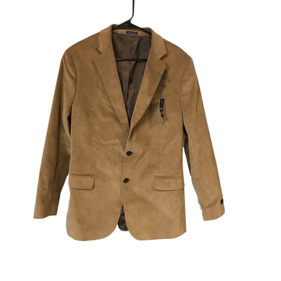 Stafford corduroy blazer jacket men 42 reg wheat brown elbow